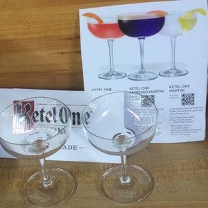 New 2 Ketel One Vodka Glasses